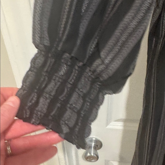 Terra & Sky Black and Gray Striped Long Sleeve Dress - Picture 5 of 7